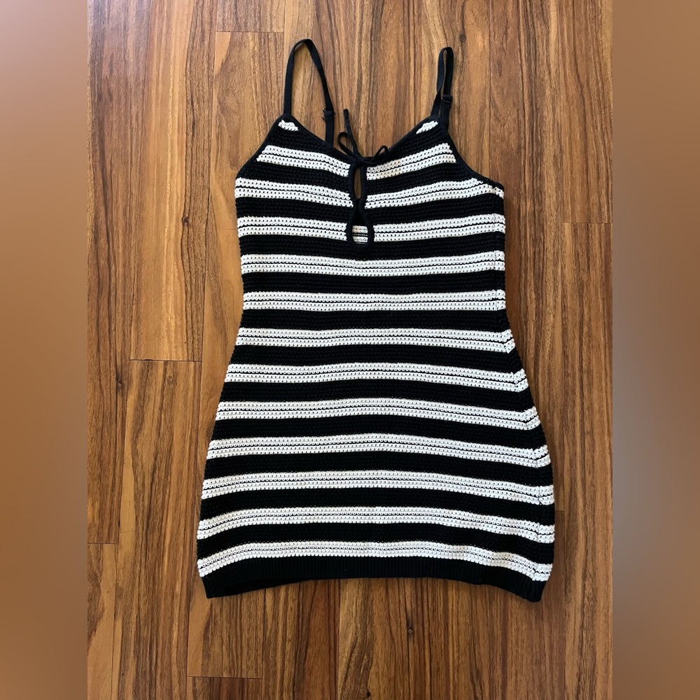Crochet striped dress